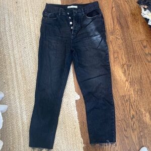 high rise zara mom jeans